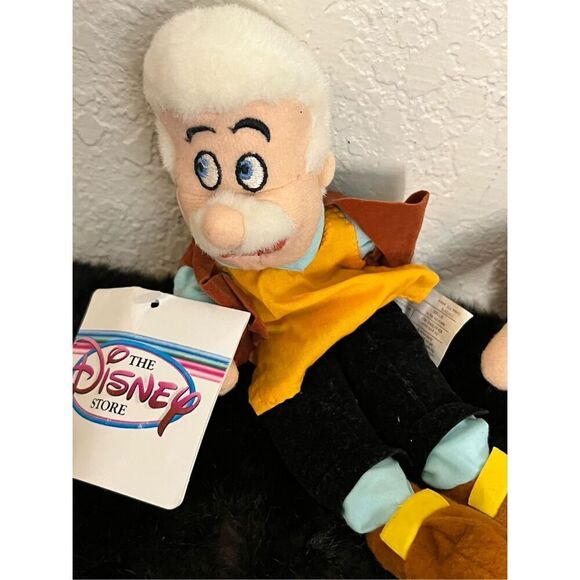 2 Geppetto Plush The Disney Store 1 Pinocchio Mini Bean Bag Beanies Pellet - Picture 4 of 4